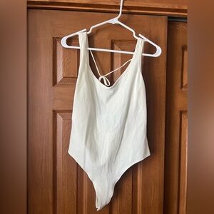 Reformation Cream Bodysuit